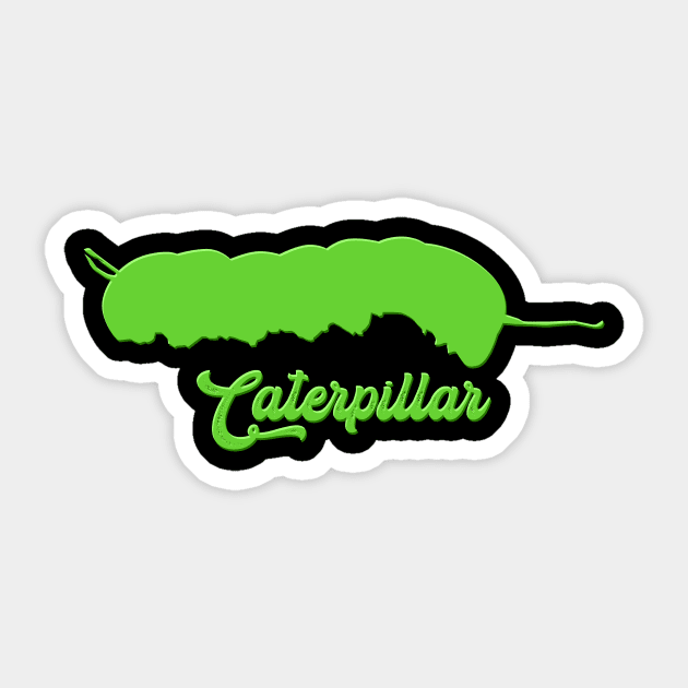 Green Caterpillar Sticker by Imutobi